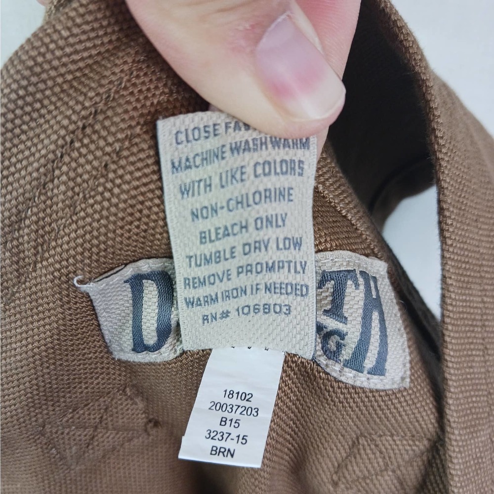 Duluth Trading Mens 46x30 Fire Hose Ultimate Bib Overalls Brown Cargo Comfy - Picture 15 of 16